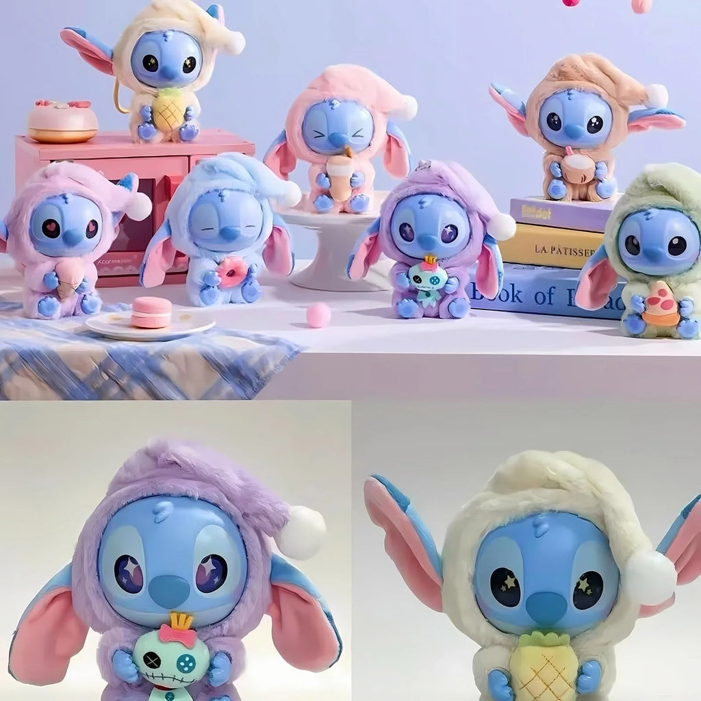 Stitch Eat Something Before Sleep Series Plush Blind Box - 7" Stitch Figurines Keychain Toys, Stitch Plush Toy Cute Kids Doll for Kids