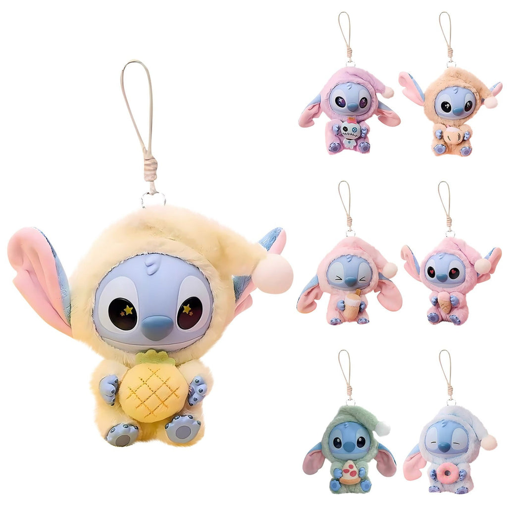 Stitch Eat Something Before Sleep Series Plush Blind Box - 7" Stitch Figurines Keychain Toys, Stitch Plush Toy Cute Kids Doll for Kids